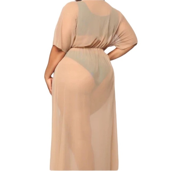 Mesh Cover Up Short Sleeve Tie Waist Maxi
New - Picture 3 of 9